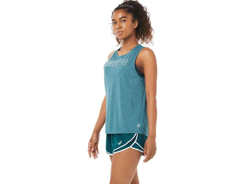 Asics Muscle Tank Velvet Pine Heather | zVFAgfCpD