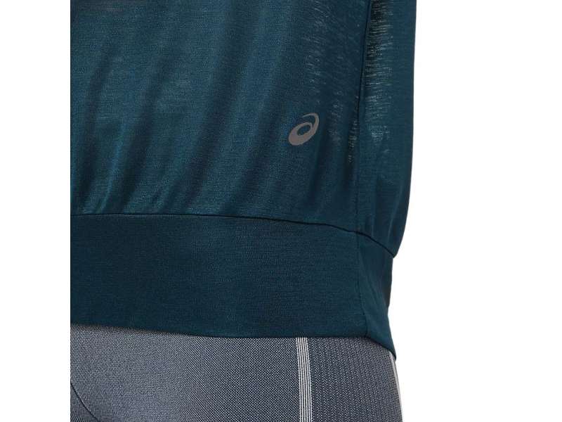 Asics Open Back κοντο Sleeve μπλε | EnfwdTSJq