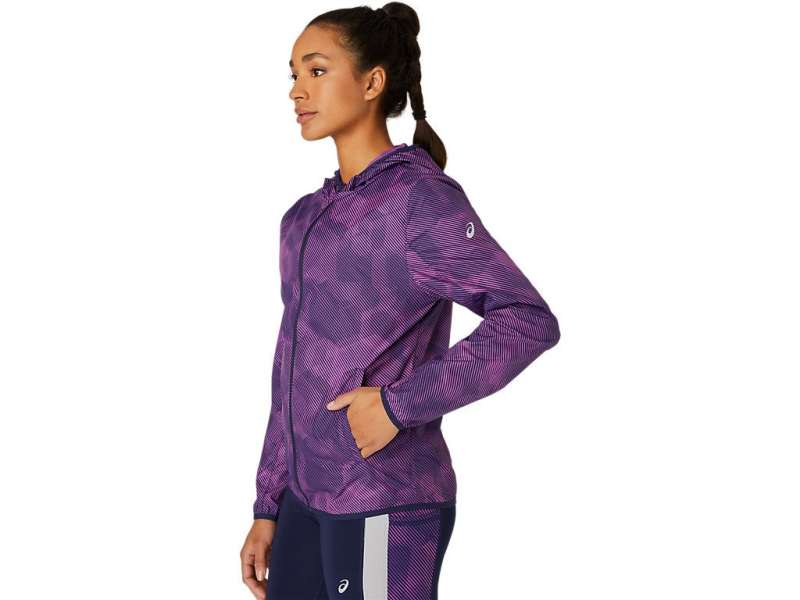 Asics Packable Digital Grape Print/Peacoat | JUs3CG1Hb