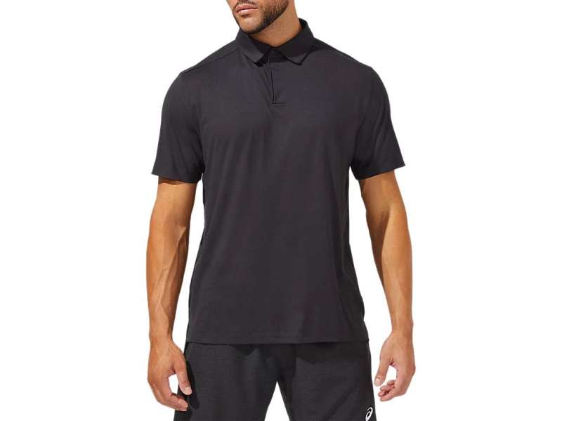 Asics Performance Polo μαυρα | 5qY7sFxu9