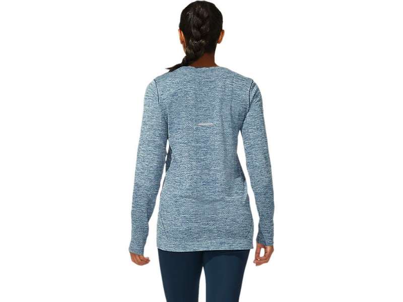 Asics Race Seamless Long Sleeve μπλε | 67ThLm9Ph