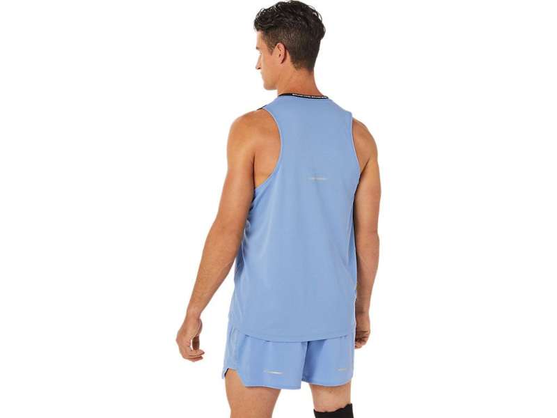 Asics Race Singlet Performance Black/Blue Harmony | z2rL92ybP