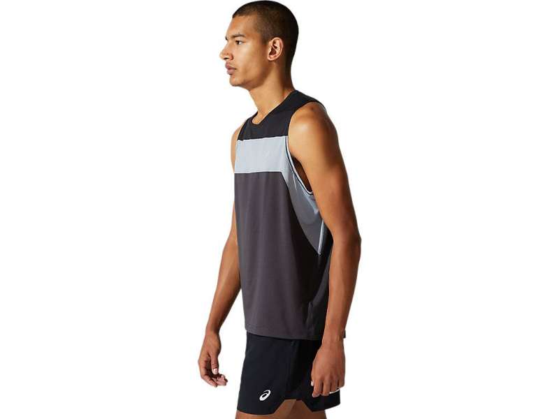 Asics Race Singlet μαυρα | xQDMfHL1c