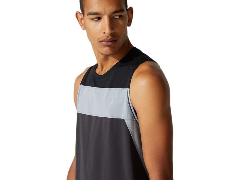 Asics Race Singlet μαυρα | xQDMfHL1c