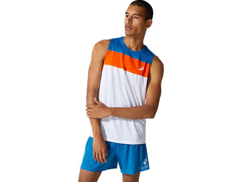 Asics Race Singlet μπλε | dXdRy3f3s