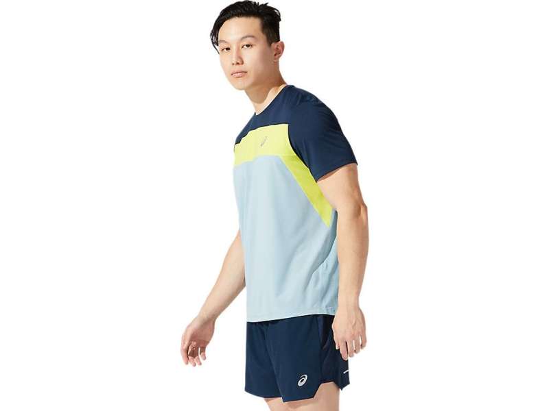 Asics Race κοντο Sleeve μπλε | ifkW81Sf8