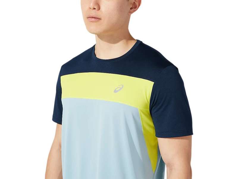 Asics Race κοντο Sleeve μπλε | ifkW81Sf8