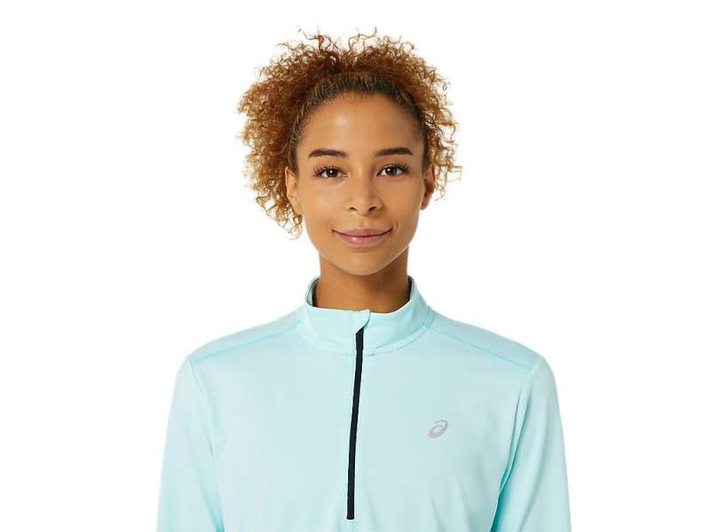 Asics Ready-set Half Zip μπλε | NergsrMem