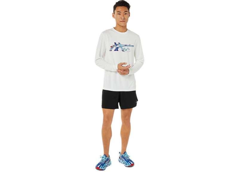 Asics Ready-set Ii Graphic Long Sleeve ασπρα | oHr5IuOst