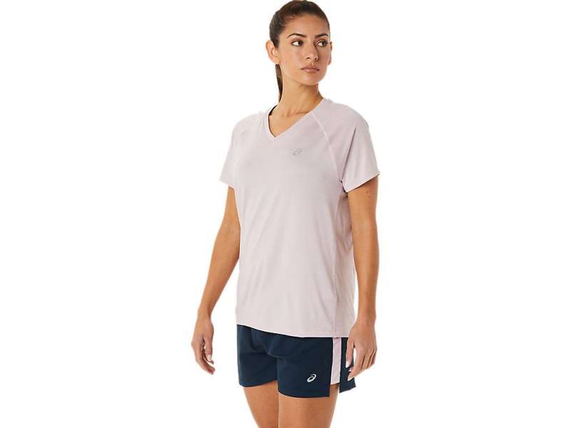 Asics Ready-set Lyte V-neck ροζ | V277Bjaro