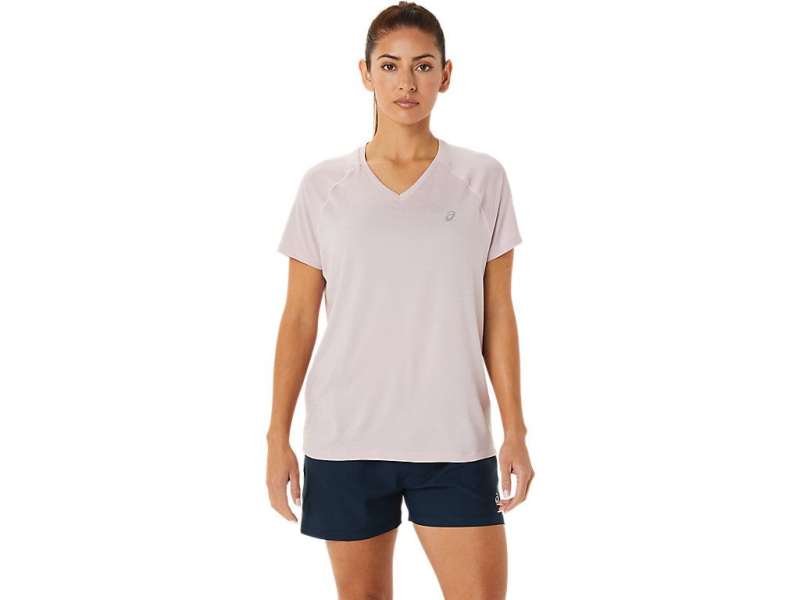 Asics Ready-set Lyte V-neck ροζ | V277Bjaro