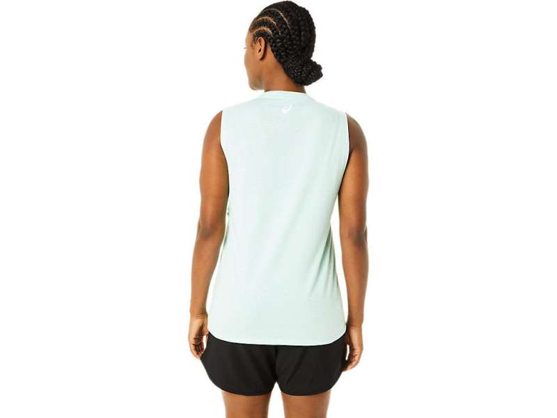 Asics Sound Mind, Sound Body Mountain Muscle Tank Fresh Ice Heather | JOQHjqmAp