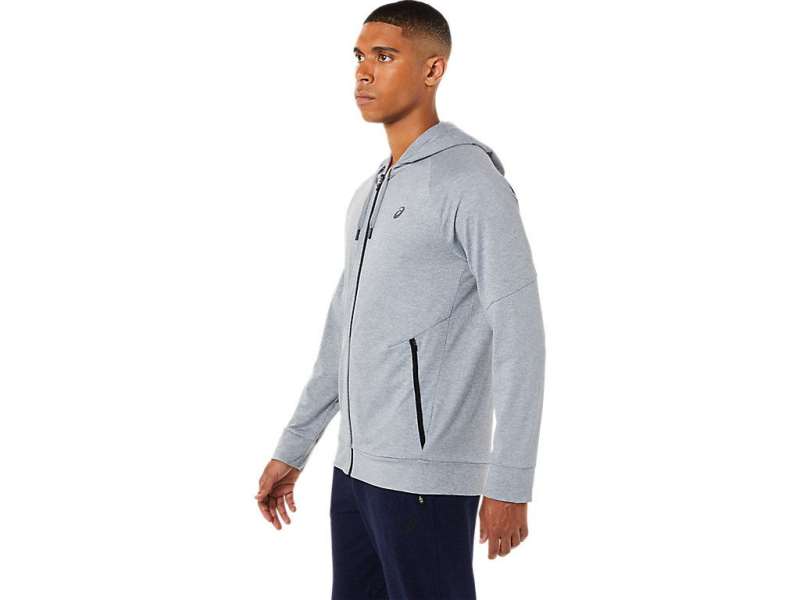 Asics Tech Full Zip Sheet Rock Heather | zbtwKdZWX