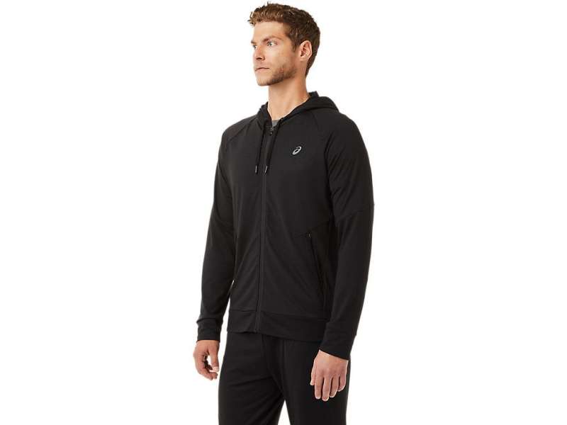 Asics Tech Full Zip μαυρα | 7BSnE0d24