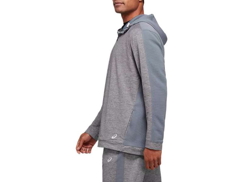 Asics Thermopolis Fleece 1/2 Zip Sheet Rock Heather | EfMbWPC5P