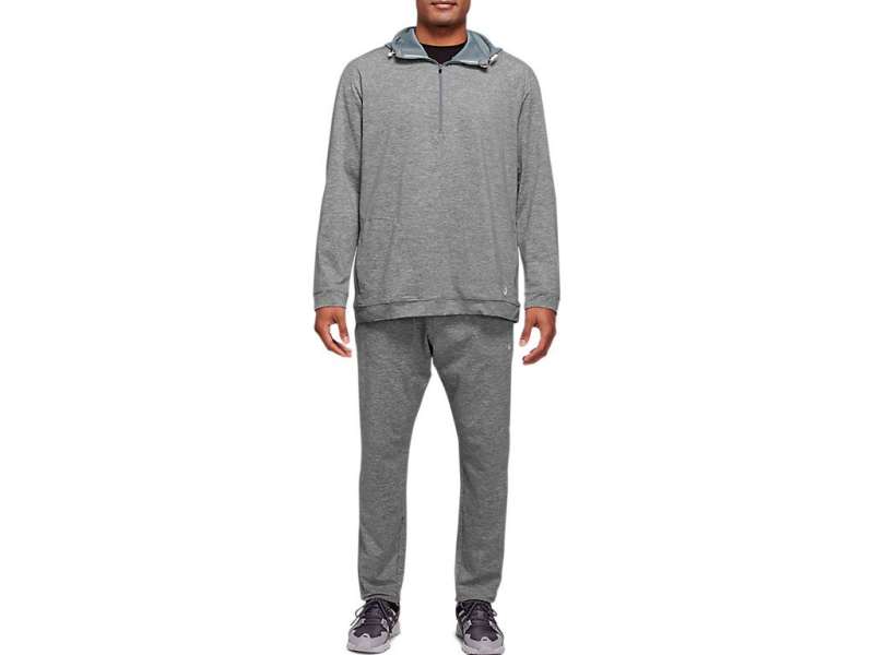 Asics Thermopolis Fleece 1/2 Zip Sheet Rock Heather | EfMbWPC5P