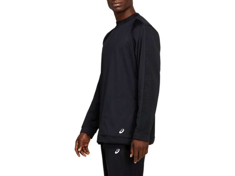 Asics Thermopolis Fleece Crew μαυρα | IOhb8uNMG