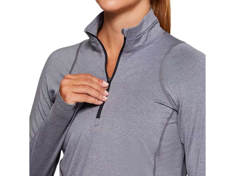 Asics Thermopolis Half Zip Metropolis Heather/Graphite/Graphite | IOhzHDm09