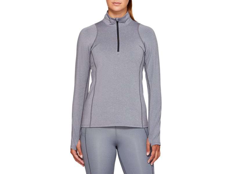 Asics Thermopolis Half Zip Metropolis Heather/Graphite/Graphite | IOhzHDm09