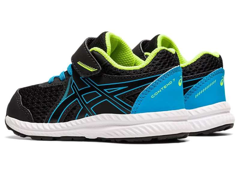 Asics Unisex Contend 7 Size Black/Digital Aqua | DBMC3eHuq