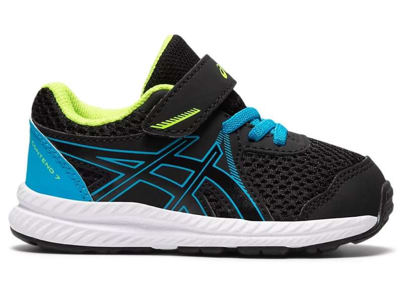 Asics Unisex Contend 7 Size Black/Digital Aqua | DBMC3eHuq