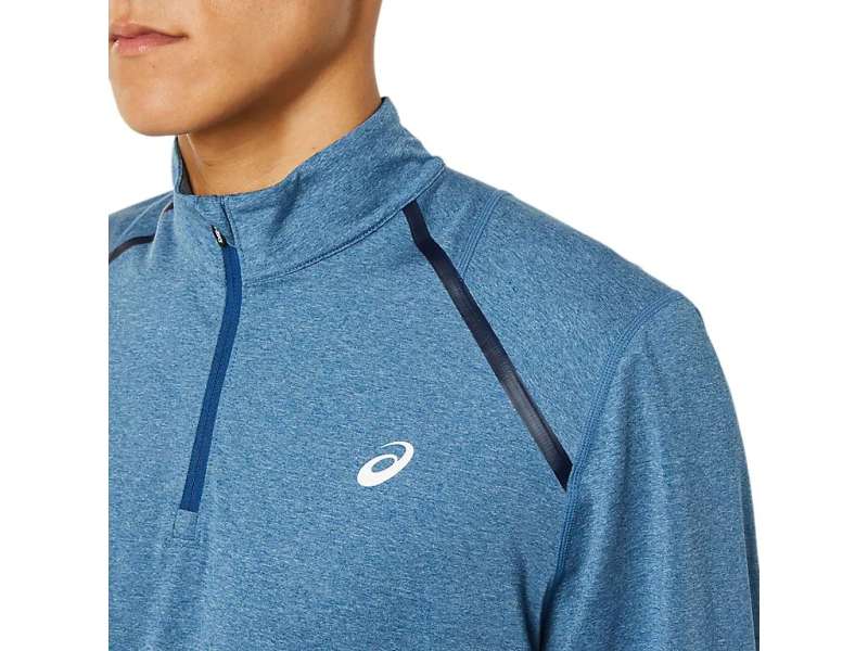 Asics Unisex Lam Thermopolis Half Zip μπλε | ZiNt2YOy9