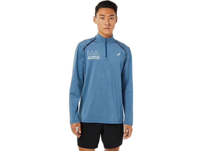 Asics Unisex Lam Thermopolis Half Zip μπλε | ZiNt2YOy9