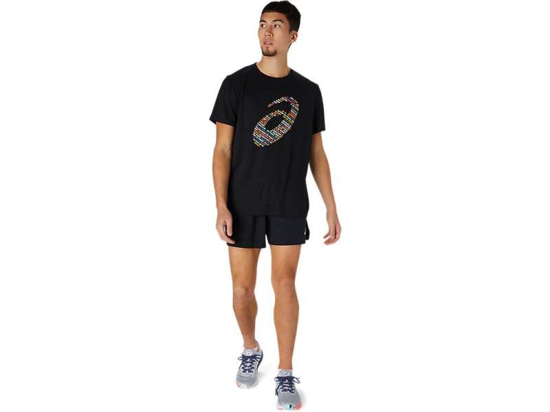 Asics Unisex Logo Print κοντο Sleeve μαυρα | 9m5x0pZ4v