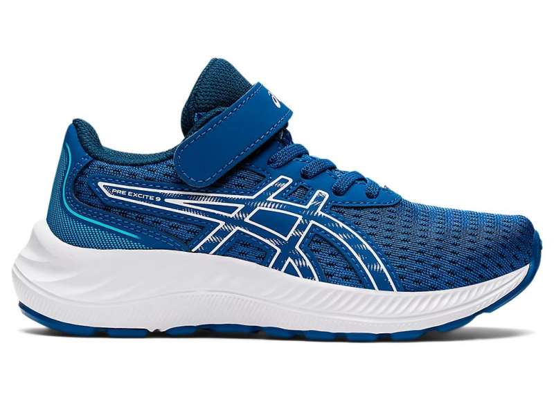 Asics Unisex Pre Excite 9 Lake Drive/White | NalrgSydN