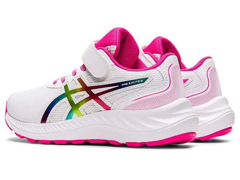 Asics Unisex Pre Excite 9 White/Pink Glo | sW3ahHMFu