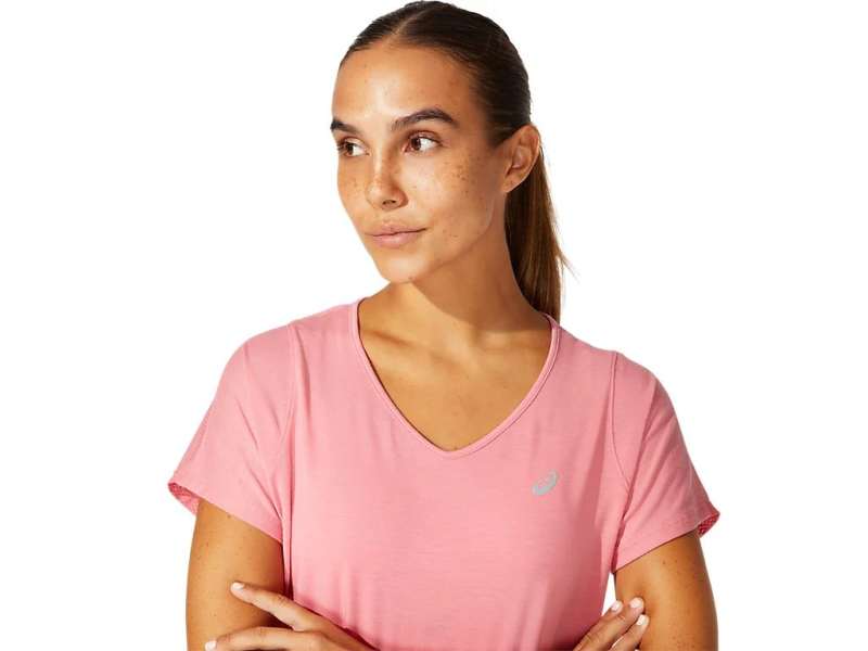 Asics V-neck κοντο Sleeve Peach Petal | 5LsjGE8Lc