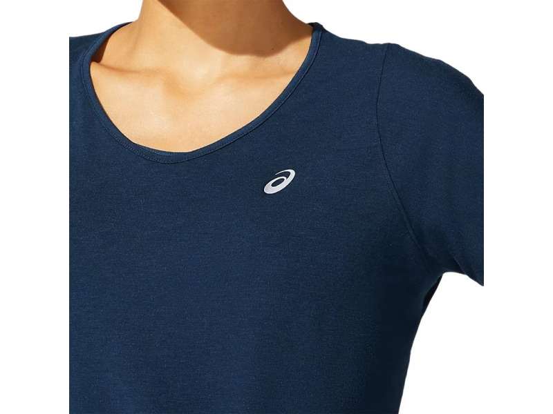 Asics V-neck κοντο Sleeve μπλε | t8uRGueEr