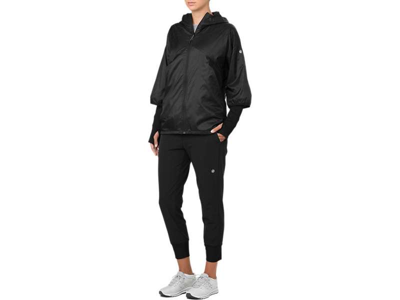 Asics Woven Υβρίδιο Full Zip μαυρα | AIxqtcugh