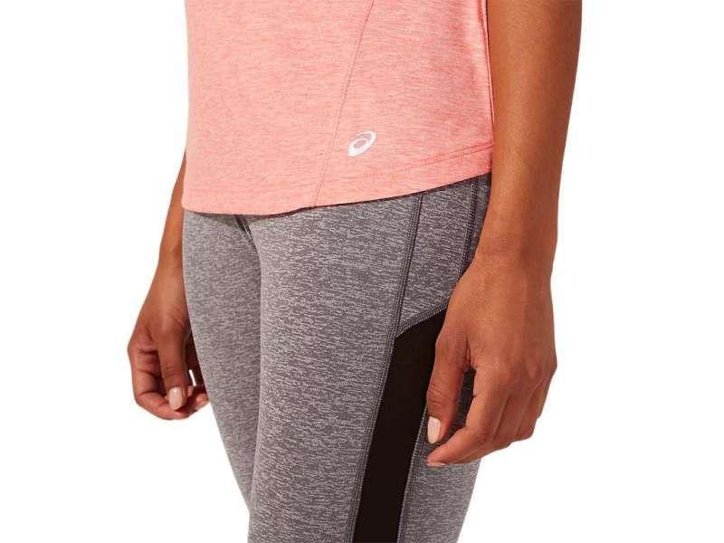 Asics κοντο Sleeve Heather Guava Heather | 1eiVf1lks