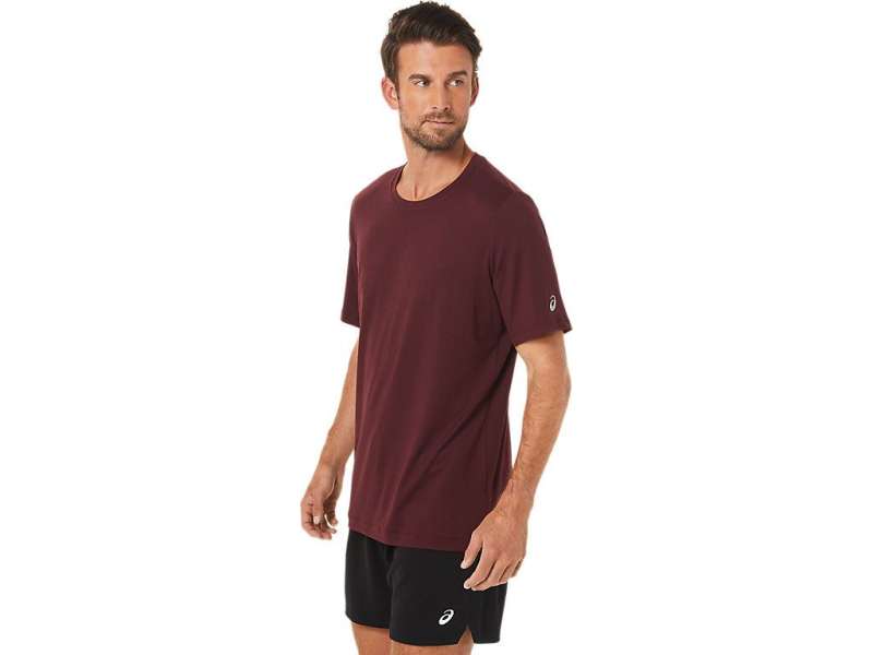 Asics κοντο Sleeve Heather Tech βαθυ | omPegOQNR