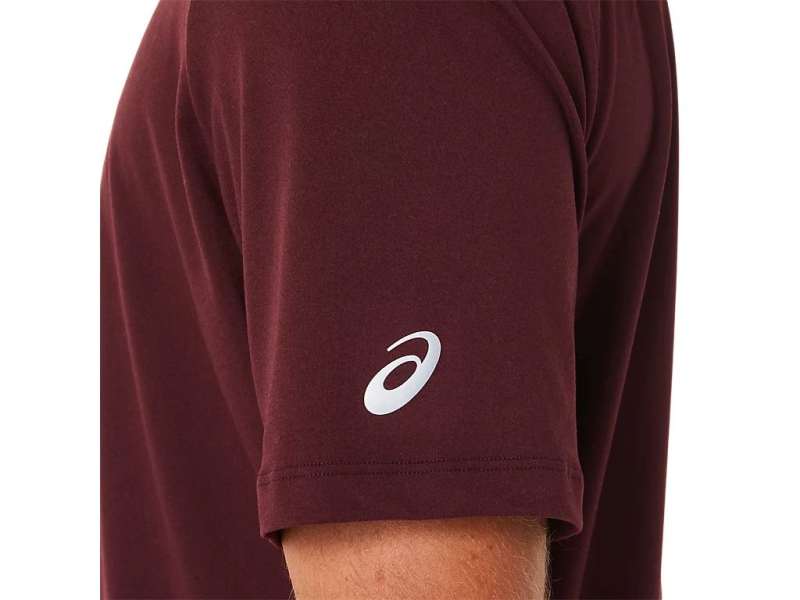 Asics κοντο Sleeve Heather Tech βαθυ | omPegOQNR