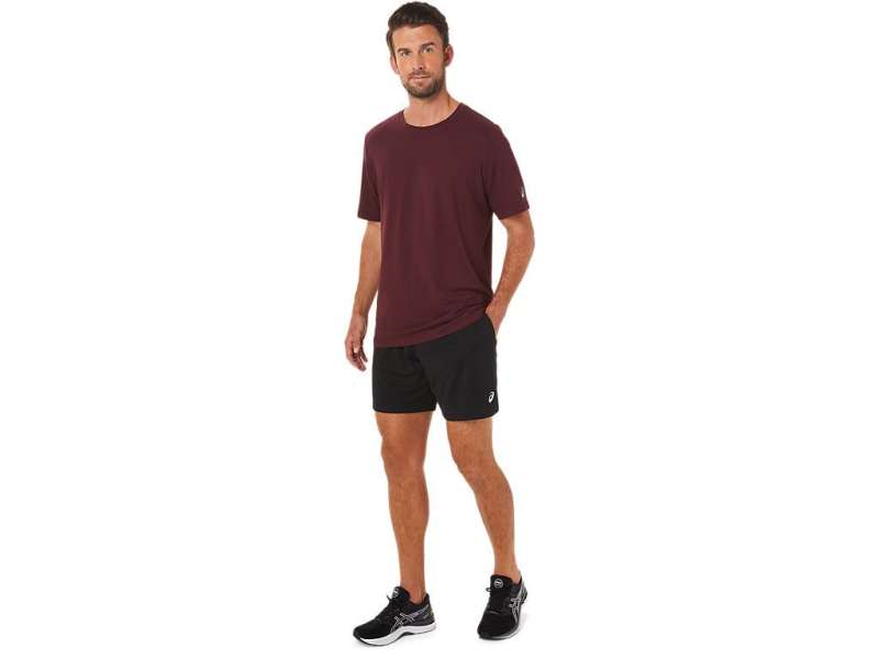 Asics κοντο Sleeve Heather Tech βαθυ | omPegOQNR