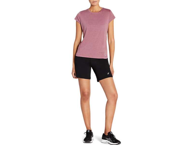 Asics κοντο Sleeve Heather μωβ | Ijs4wuX95