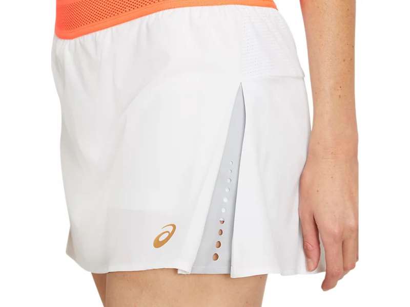 Asics τενις Pleats Skort ασπρα | Fss34AHGT