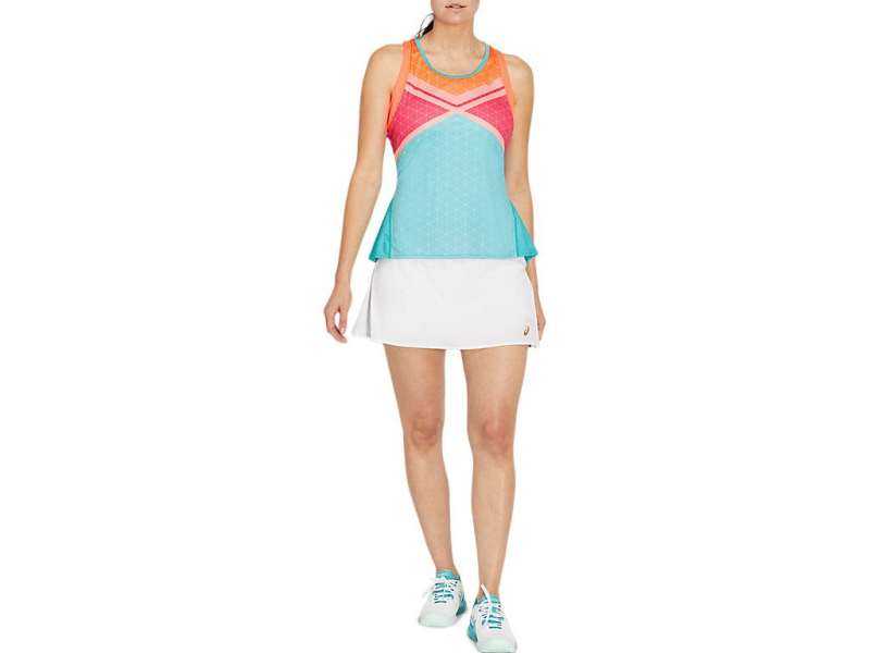 Asics τενις Pleats Skort ασπρα | Fss34AHGT