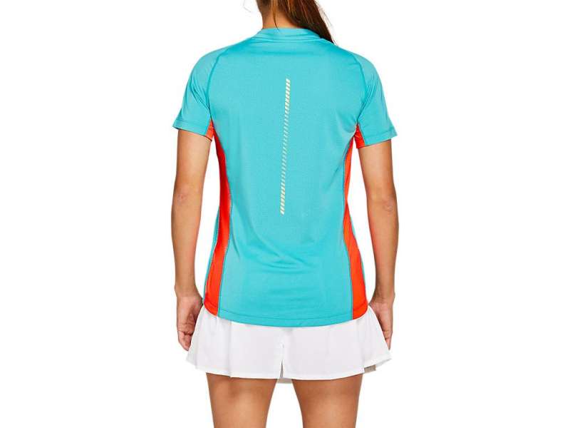 Asics τενις κοντο Sleeve Tee Techno Cyan | l5tSiK8E8