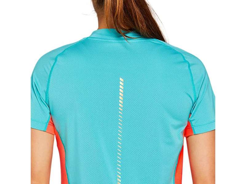 Asics τενις κοντο Sleeve Tee Techno Cyan | l5tSiK8E8